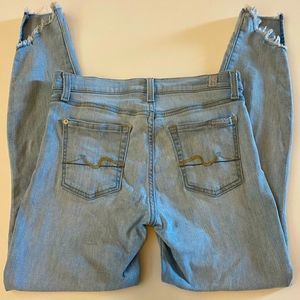 7 For All Mankind Ankle Gwenevere Jeans Raw Hem